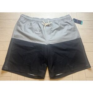 Trinity Coast NWT Mens SwimTrunks‎ Black/Gray Lined Shorts Pockets 9"Inseam XLT